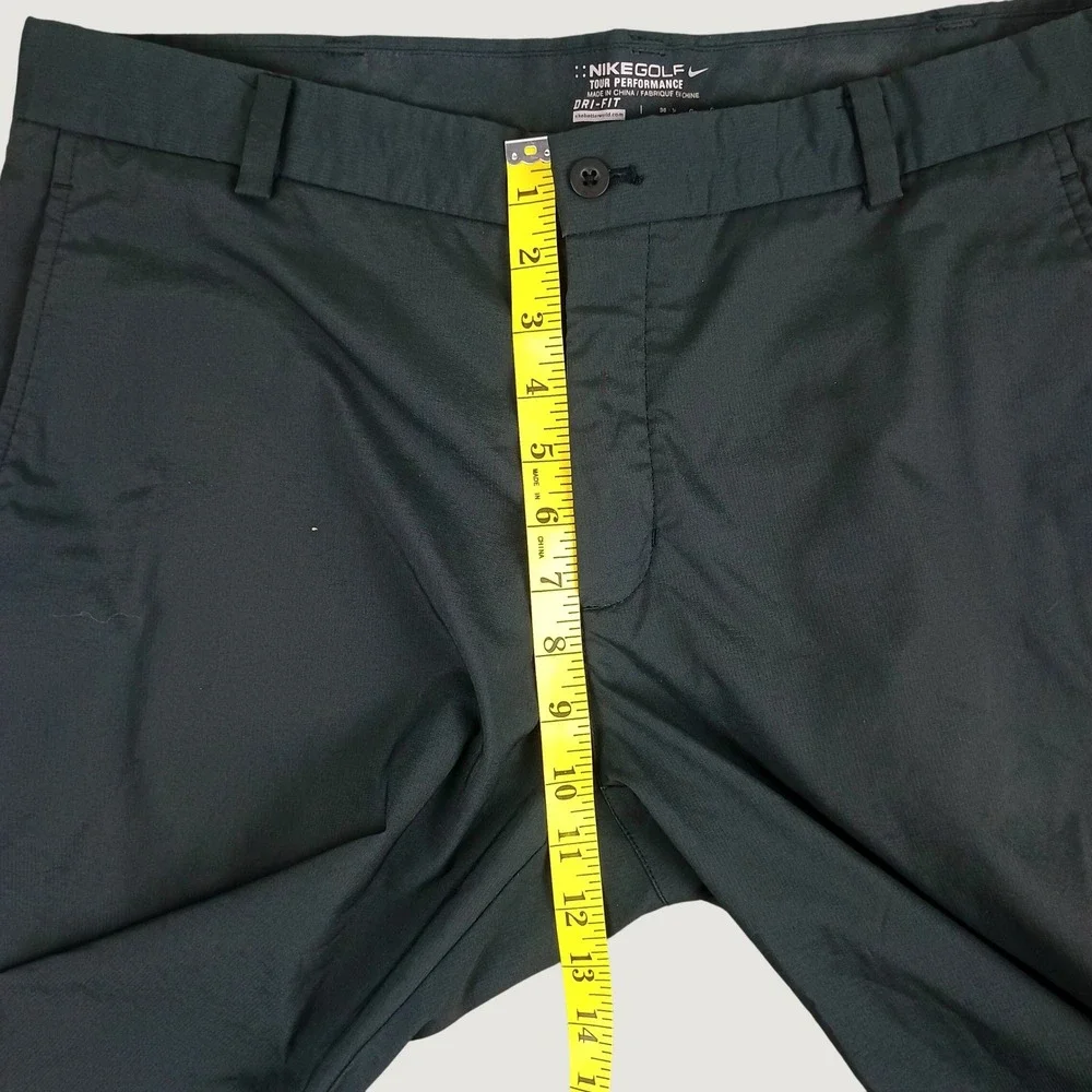 Nike Golf Pants Mens 36x34 Solid Black Dri-FIT Tour Performance Athletic Sport